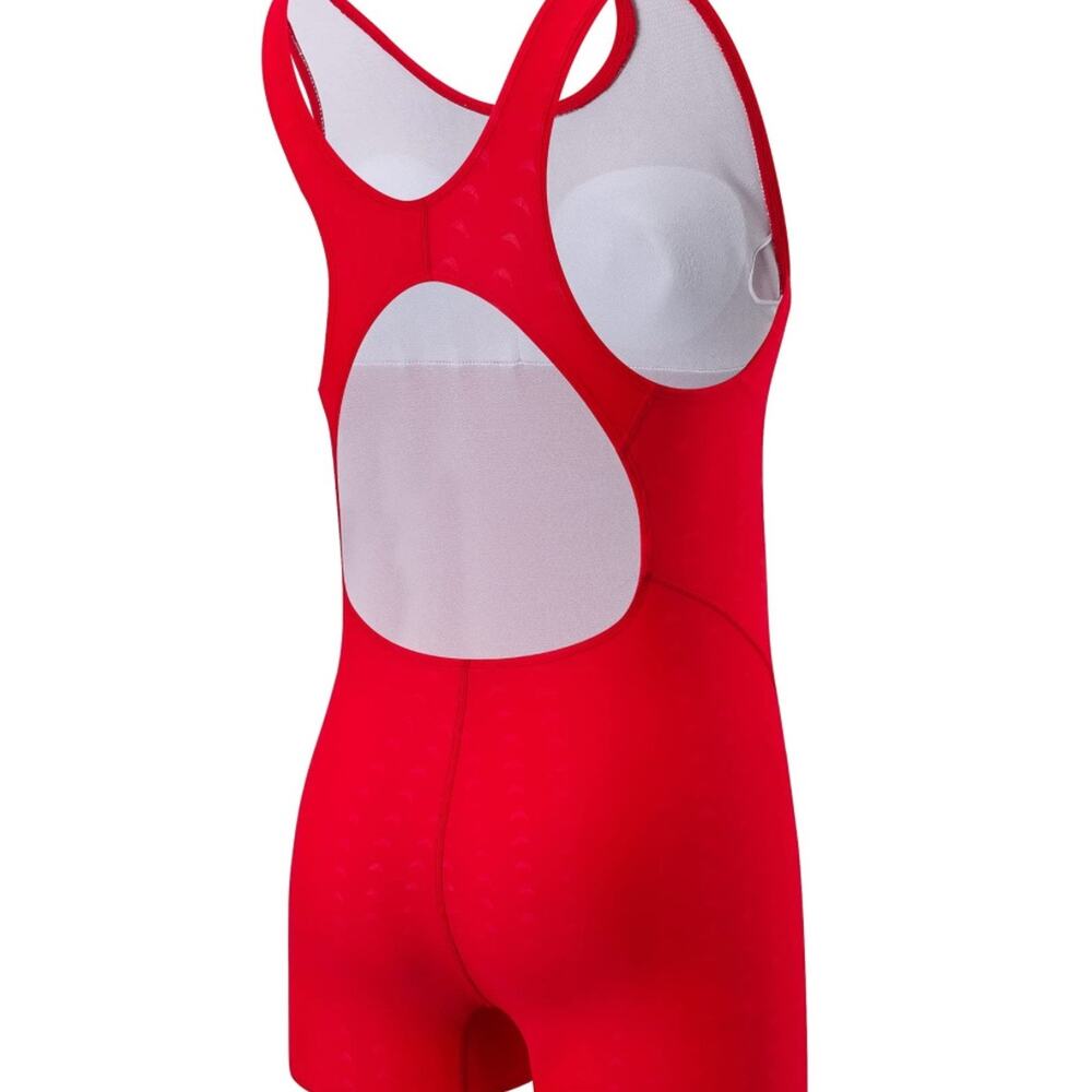 Athletic Girls' One Piece Swimsuit, swimwear red   Racer back Bathing Suit- 14